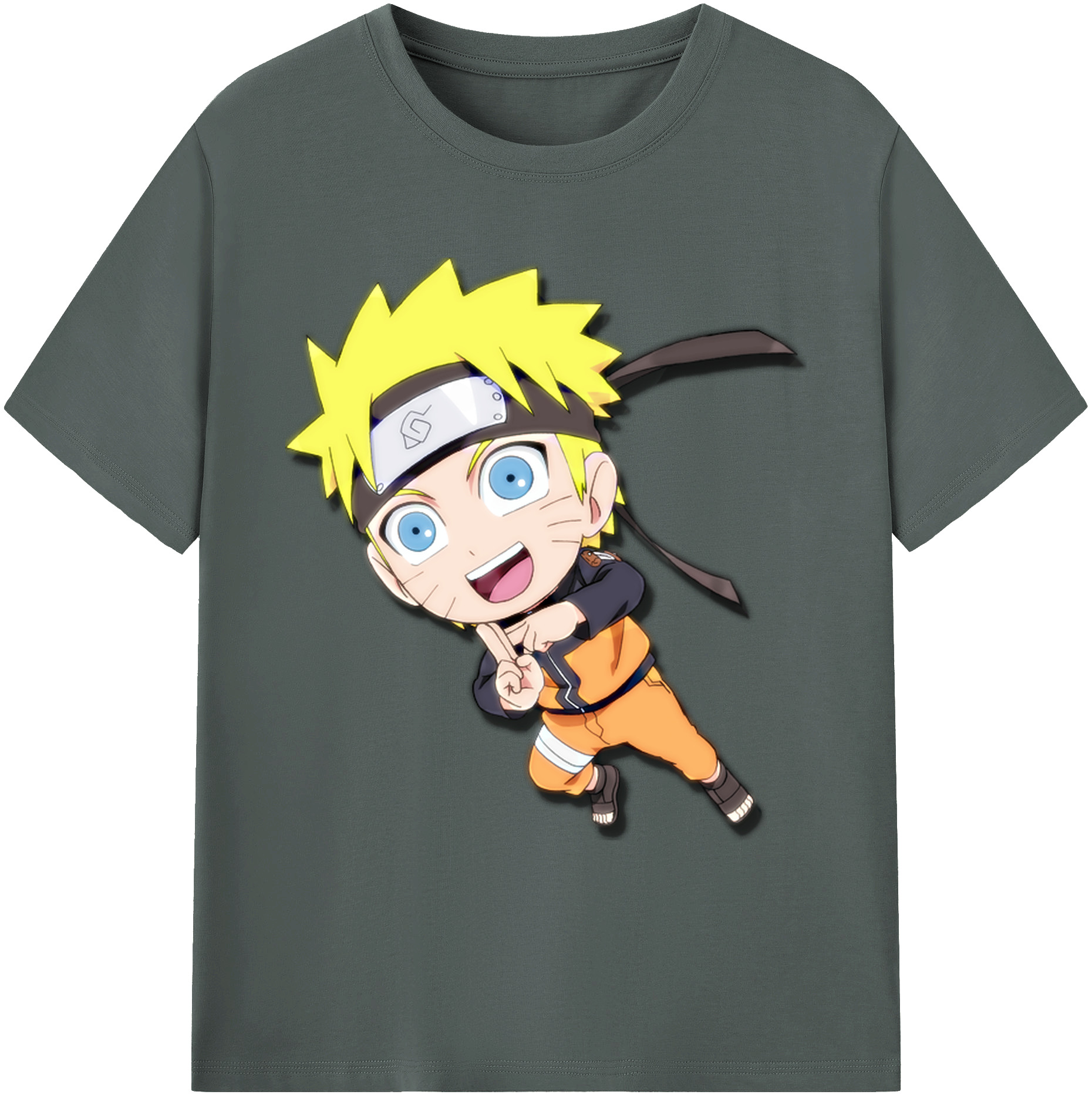 （画像用） NARUTO -ナルト- うずまき ナルト Uzumaki Naruto 綿100％ メンズ半袖Tシャツ｜肌触りやわらか＆通気性